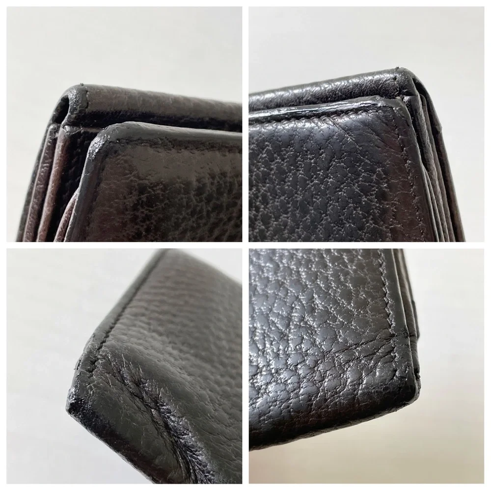 Gucci brown black pebbled leather horsebit long wallet - Picture 7 of 13